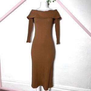 Off the shoulder maxi dress